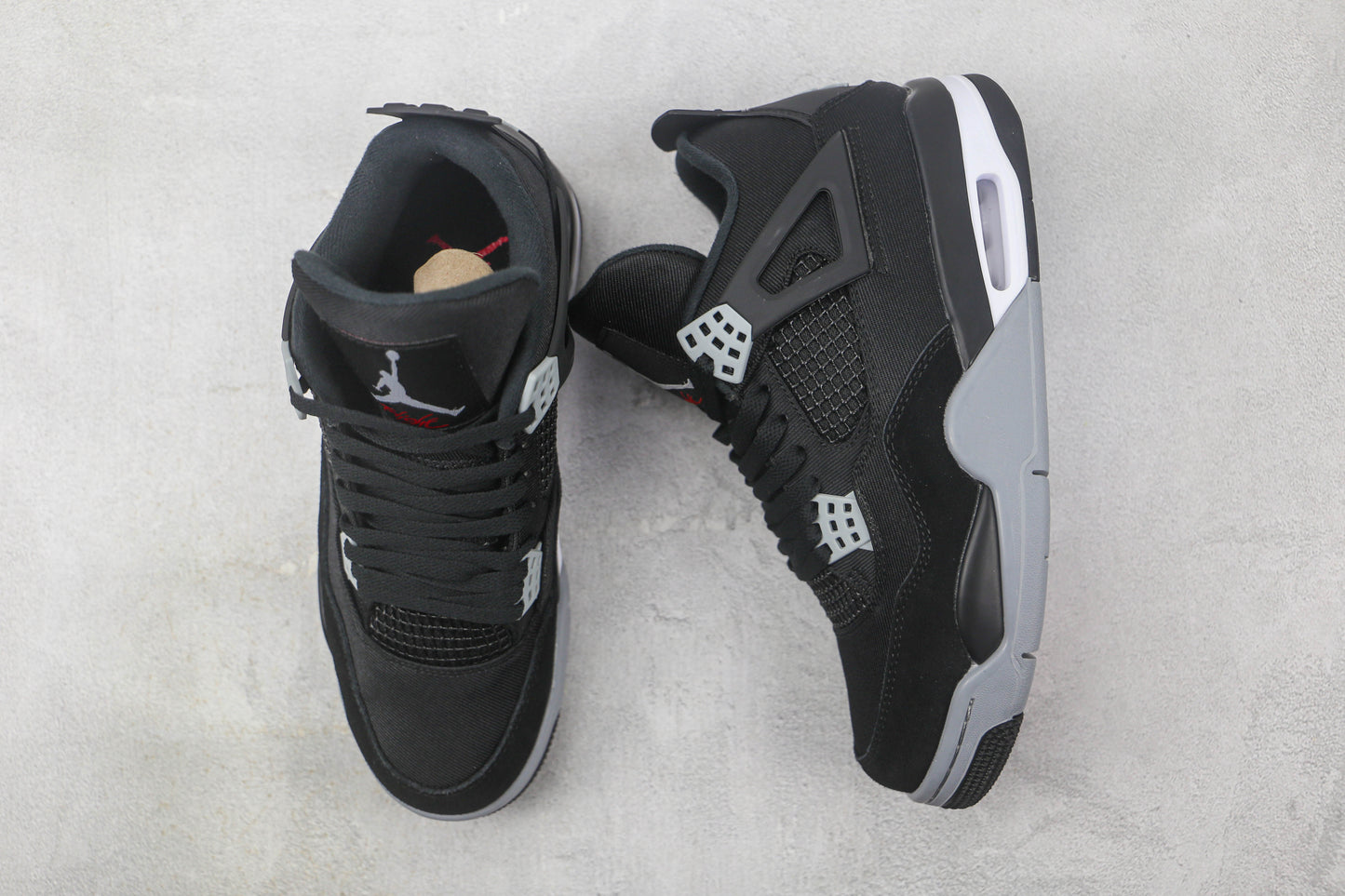 Air Jordan 4 Black and Light Steel