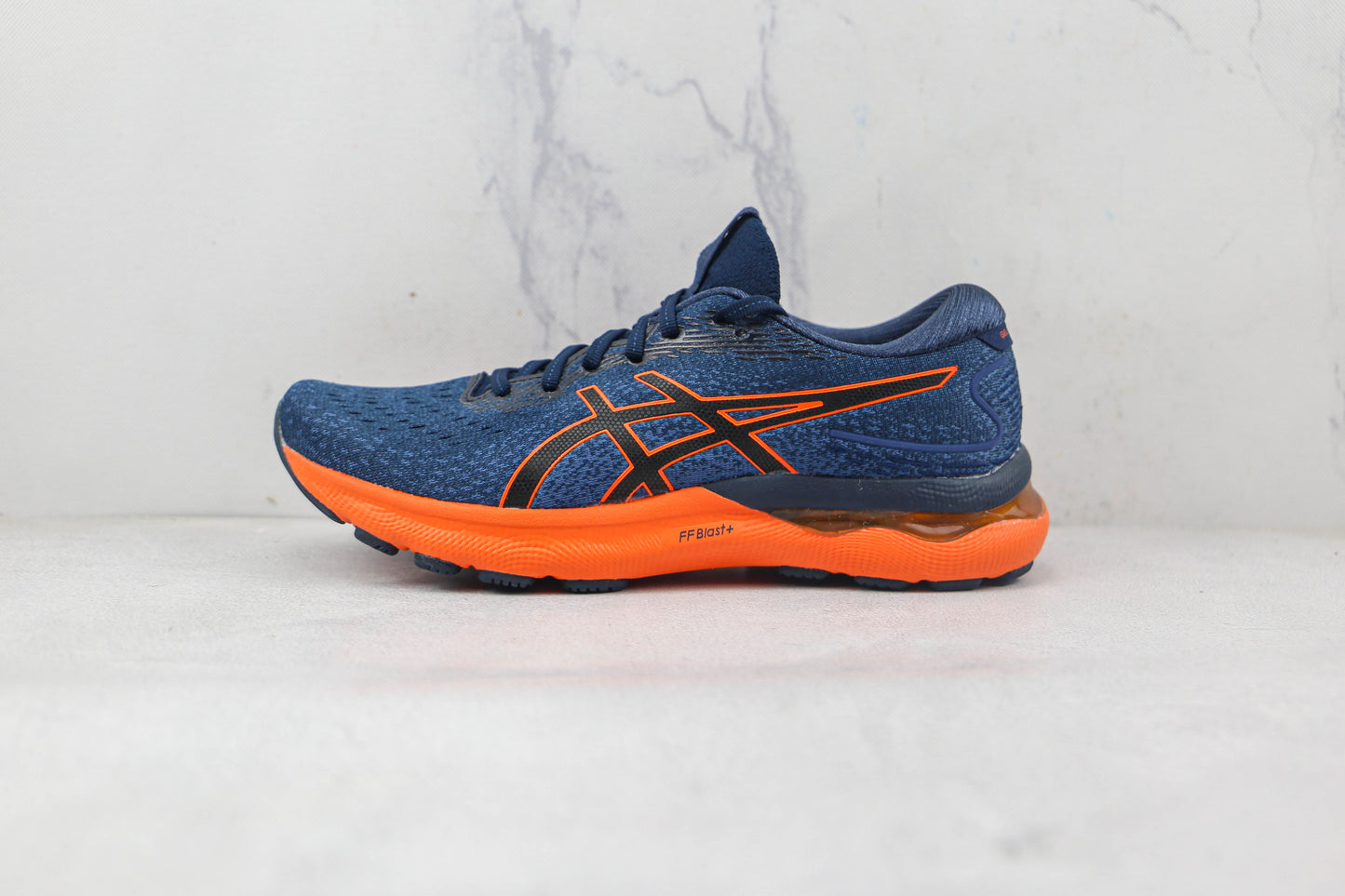 Asics Gel Nimbus 24 Azul Escuro e Laranja