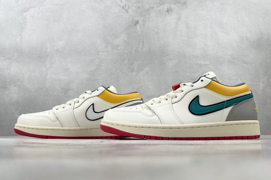 Jordan 1 Low Premium Sail and Yellow Ochre