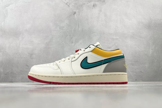 Jordan 1 Low Premium Sail and Yellow Ochre