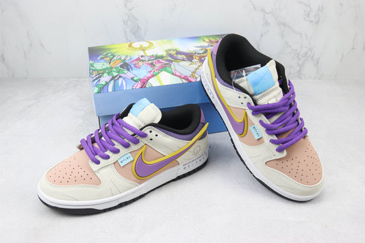 Nike SB Dunk Low Off White Purple Yellow Black