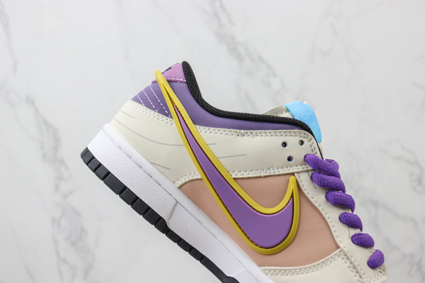 Nike SB Dunk Low Off White Purple Yellow Black