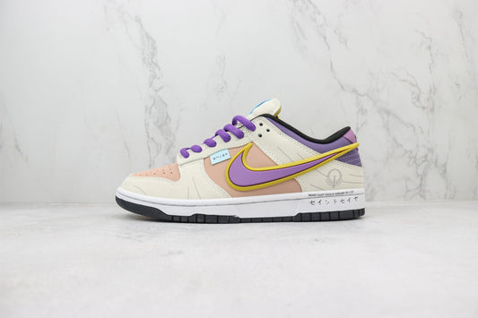 Nike SB Dunk Low Off White Purple Yellow Black