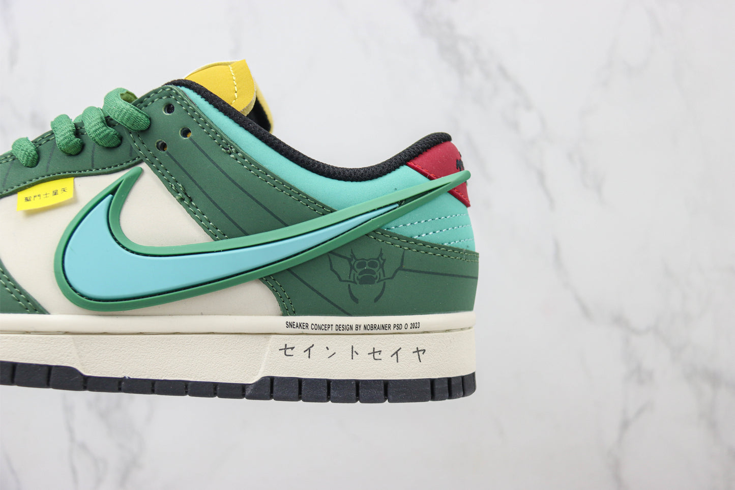 Nike SB Dunk Low Shiryu Le Dragon Violet Green Red Black