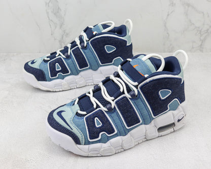 NK Air More Uptempo Azul Escuro